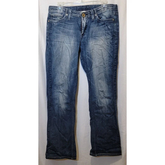 Lucky Brand Mid Rise Straight Leg Jeans - Women's Size 10/30, Medium Wash, Long - Picture 1 of 7